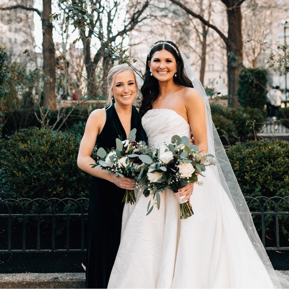 Revelry - Dylan Emerald Green Velvet dress - Picture 6 of 8